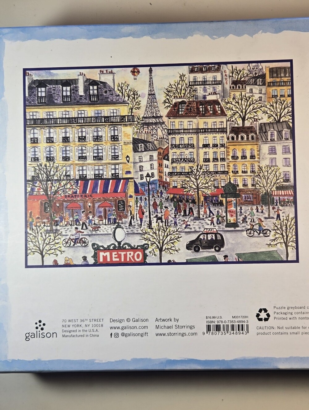 Galison Paris by Michael Storrings 1000 Piece Jigsaw Puzzle